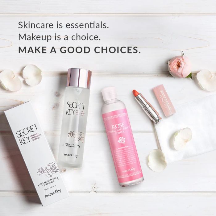 Hình ảnh thực tế Secret Key Rose Toner - chai toner hồng sang trọng