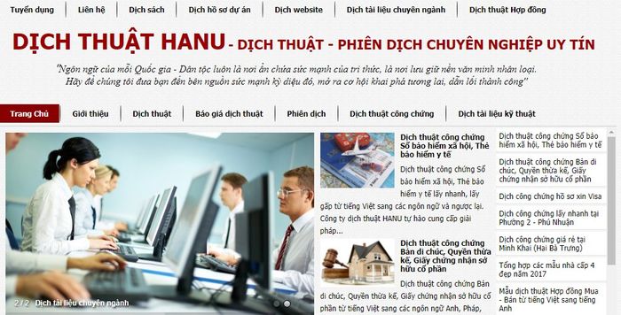 Dịch thuật HANU - Chính xác từng từ ngữ