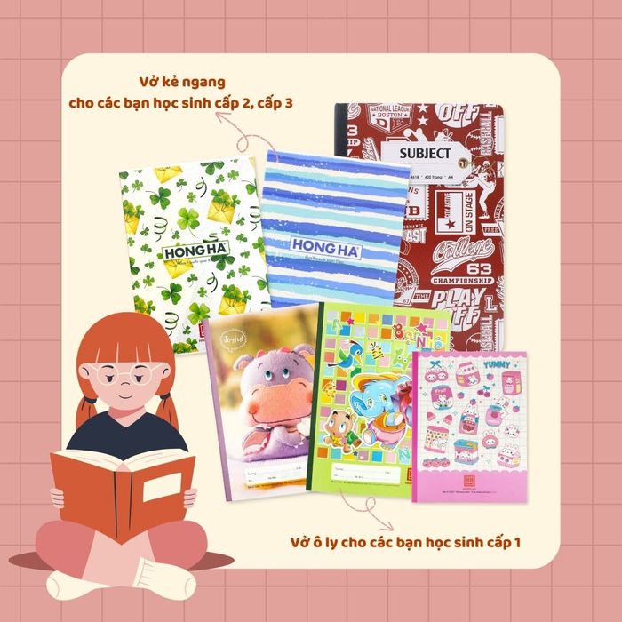 Hình ảnh sản phẩm vở học sinh cao cấp của Hồng Hà