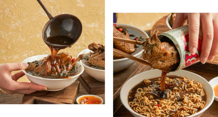 Hình ảnh tô gà tần vàng ươm với lớp da bóng mượt thấm đẫm gia vị