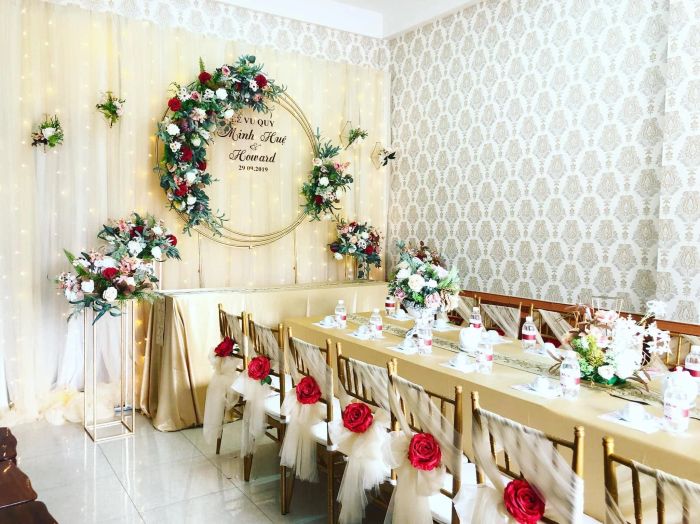 Hình ảnh trang trí tiệc cưới tinh tế từ Thành Danh Wedding