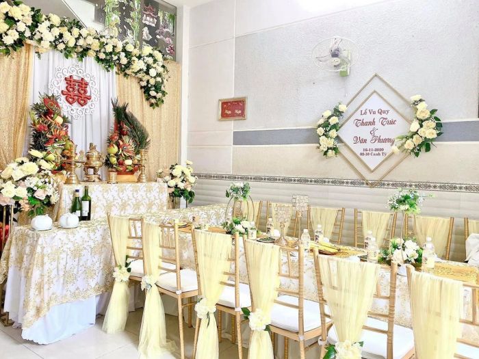 Hình ảnh không gian tiệc cưới ấn tượng do Cưới Hỏi Đẹp 360 thực hiện