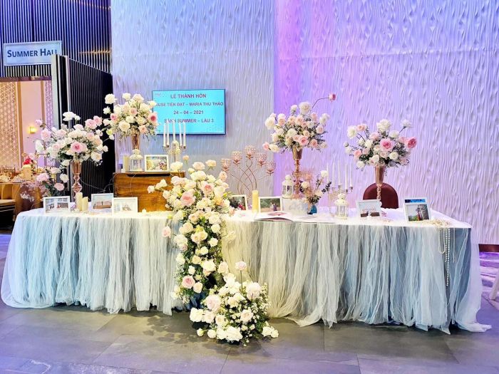 Hình ảnh trang trí tiệc cưới tinh tế từ Cherry Wedding