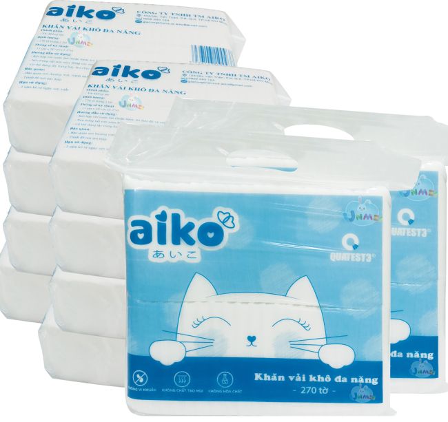 Hình ảnh khăn vải khô đa năng Aiko cao cấp