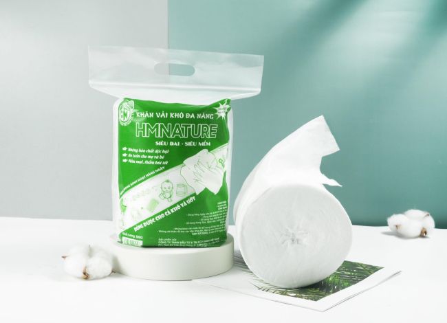Hình ảnh minh họa khăn vải khô HMNATURE - thiết kế sang trọng, chất lượng cao