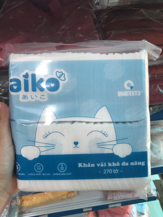 Hình ảnh chân thực khăn vải khô đa năng Aiko - Sự lựa chọn tin cậy của mẹ thông thái