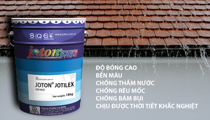 Hình ảnh minh họa sơn ngói Jotilex ứng dụng thực tế