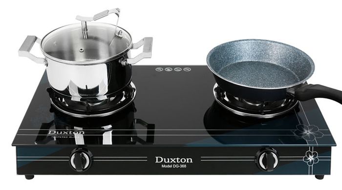 Bếp gas Duxton - Cận cảnh mặt kính cao cấp và đầu đốt hiệu suất cao