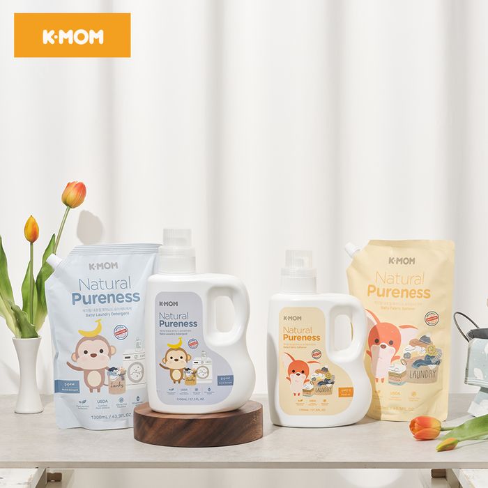 Hình ảnh chân thực nước xả vải hữu cơ K-Mom Hàn Quốc