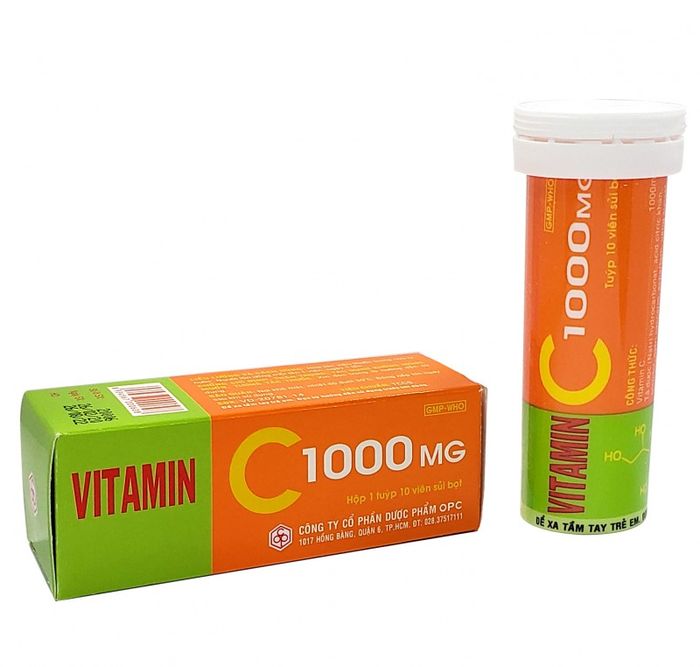 Hình ảnh thực tế viên sủi OPC Vitamin C 1000mg - Thiết kế tiện dụng