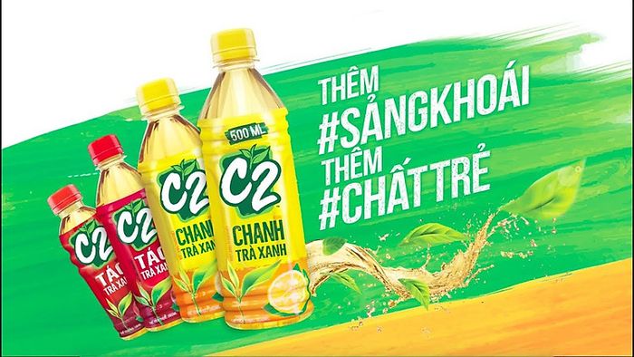 Hình ảnh thực tế trà xanh C2 chính hãng