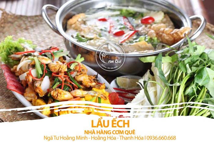 Không gian ấm cúng và món ngon đặc trưng tại Nhà hàng Cơm Quê Hoằng Minh