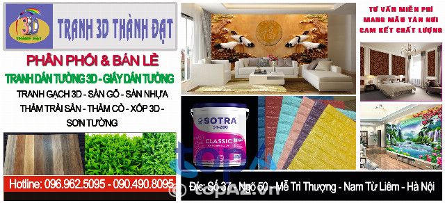 Tranh 3D Thành Đạt - Biến hóa không gian sống