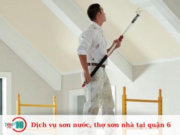Dịch vụ sơn nhà chuyên nghiệp cùng đội ngũ thợ sơn lành nghề tại Quận 6