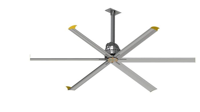 Hình ảnh hệ thống quạt trần công nghiệp Greentec lắp đặt tại nhà thi đấu
