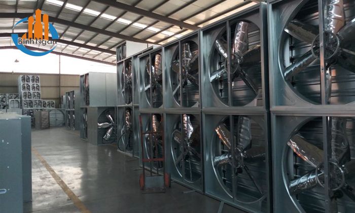 Hình ảnh dây chuyền sản xuất quạt công nghiệp tại Bình Ngân