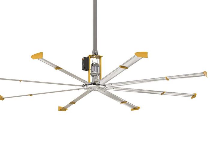 Hình ảnh chi tiết cấu tạo quạt trần công nghiệp HVLS Greentec