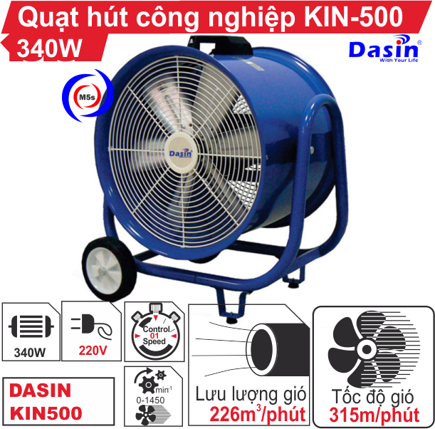 Hình ảnh hệ thống quạt công nghiệp Dasin đang vận hành