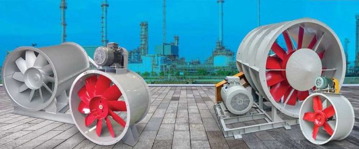 Hình ảnh hệ thống quạt công nghiệp Bình Ngân lắp đặt tại công trình