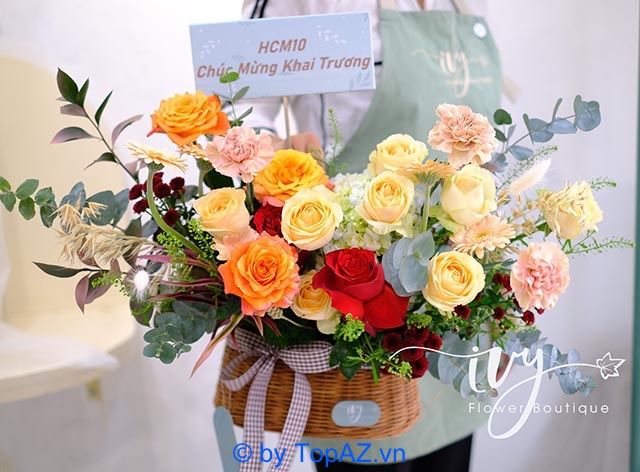 Dịch vụ hoa tươi chúc mừng khai trương cao cấp tại TP.HCM