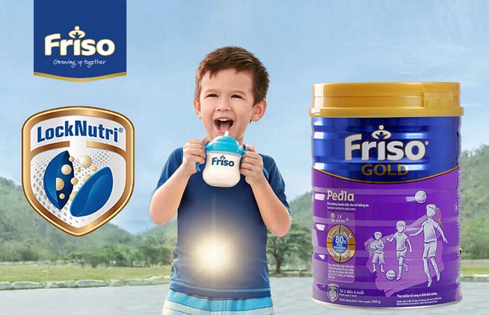 Hình ảnh chân thực sữa Friso Gold Pedia - giải pháp cho trẻ biếng ăn