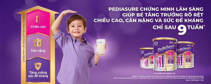Hình ảnh chi tiết sữa Pediasure BA - dinh dưỡng khoa học cho trẻ
