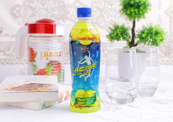 Hình ảnh chai Number 1 Active Chanh Muối thiết kế thể thao năng động