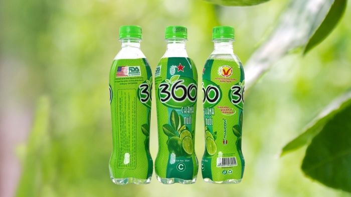 Hình ảnh chai 360 Chanh Muối thiết kế thể thao năng động