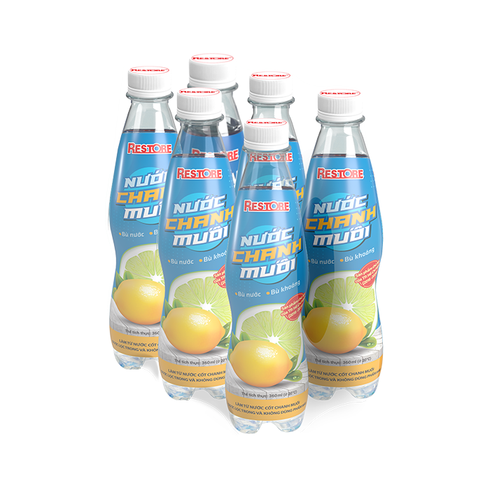 Hình ảnh chai Nước chanh muối Restore trong tủ lạnh