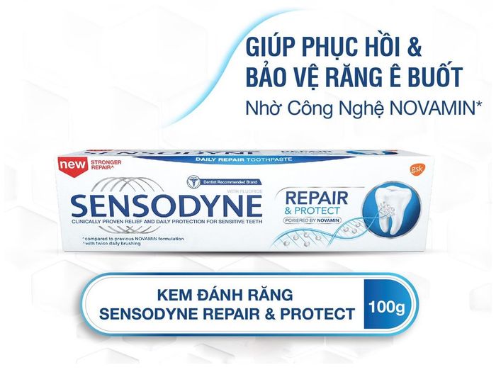 Hình ảnh kem đánh răng Sensodyne Repair & Protect phục hồi cho răng nhạy cảm - Ảnh 2