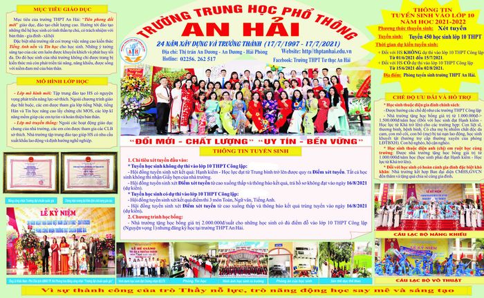 Cơ sở vật chất hiện đại tại THPT Tư Thục An Hải
