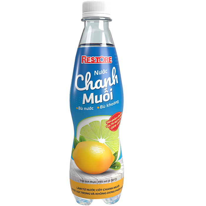 Hình ảnh chai Nước chanh muối Restore bắt mắt