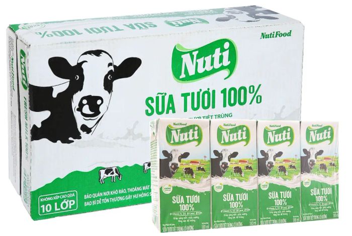 Hình ảnh sản phẩm sữa tươi Nuti đạt chuẩn quốc tế