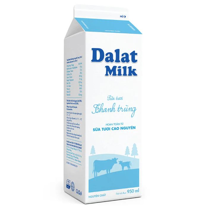 Hình ảnh đặc sản sữa tươi Dalat Milk phiên bản cao cấp