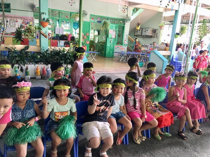 Hình ảnh khuôn viên xanh mát tại Trường MN Sen Hồng