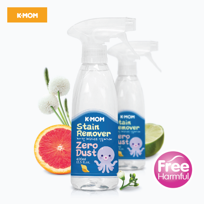 Hình ảnh minh họa hiệu quả tẩy vết bẩn thần tốc của Zero Dust K-Mom