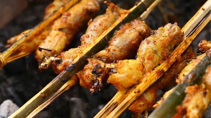 Hình ảnh món ếch nướng vàng ươm hấp dẫn