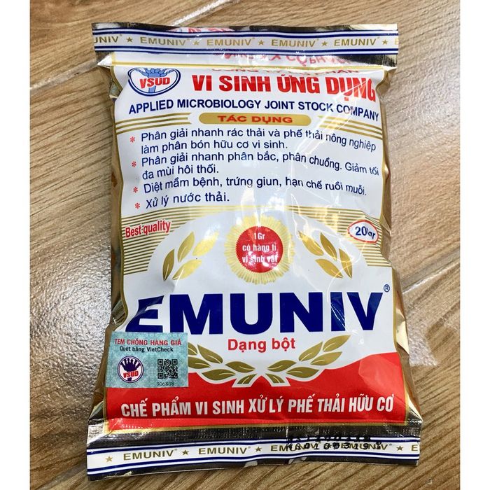 Chế phẩm vi sinh xử lý phế thải hữu cơ - EMUNIV hình ảnh 2