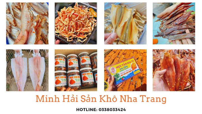 Không gian trưng bày hải sản khô chất lượng tại Minh Hải Sản Khô Nha Trang