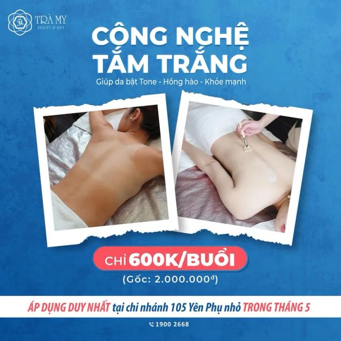 Hình ảnh quy trình tắm trắng cao cấp tại Trà My Beauty&Spa
