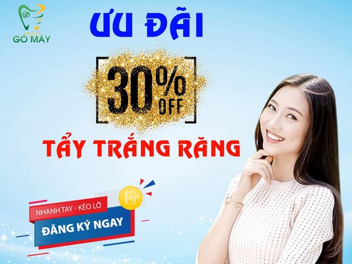 Hình ảnh minh họa quy trình tẩy trắng tại Nha Khoa Gò Mây