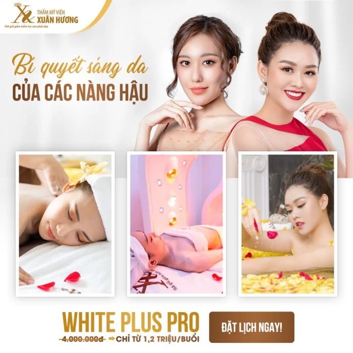 Hình ảnh quy trình tắm trắng White Plus Pro tại Xuân Hương
