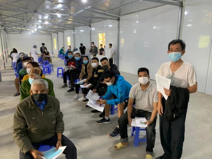 Khu vực xét nghiệm COVID-19 tại Viện Y học biển