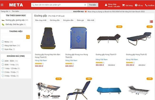 Giường gấp thông minh đa năng tại TP.HCM - Sản phẩm độc quyền từ META