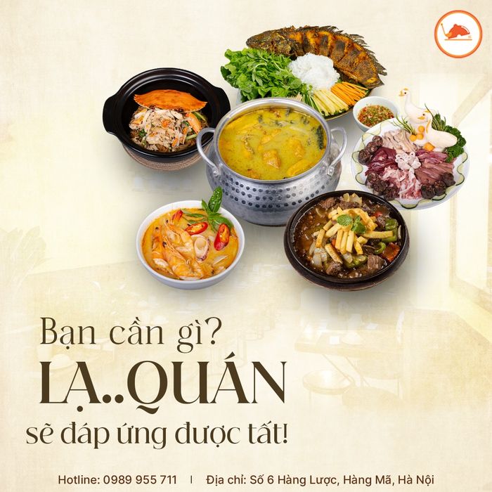 Không gian mang đậm phong cách tại LẠ QUÁN