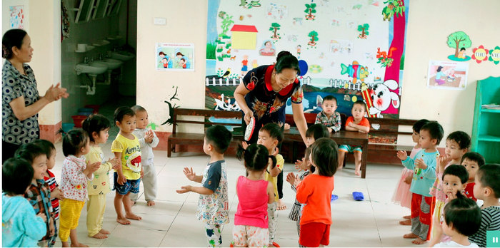 Khoảnh khắc học tập đáng yêu tại Trường Mầm Non Tu Vũ