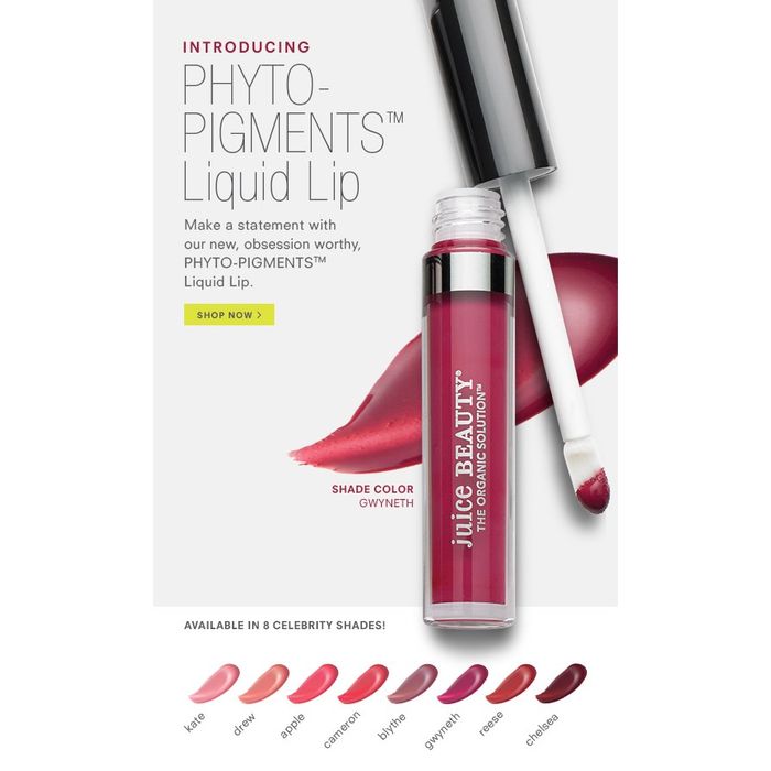 Hình ảnh thực tế son Juice Beauty trên môi