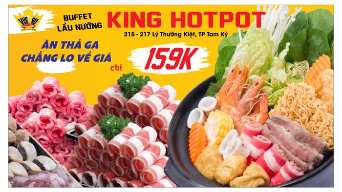Thực đơn hải sản phong phú tại Vua Lẩu King Hot Pot