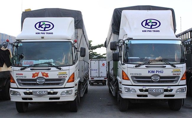 Hình ảnh đội xe vận tải Kim Phú