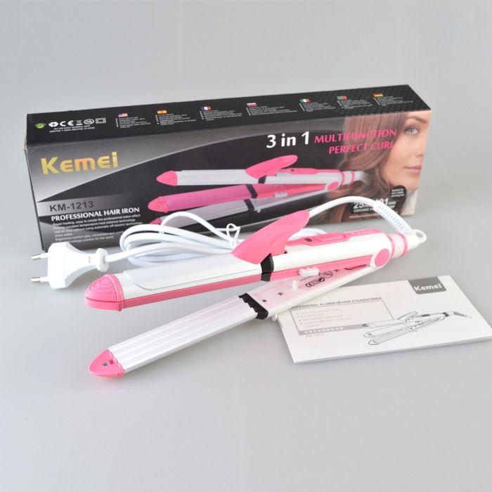 Hình ảnh Máy kẹp duỗi/uốn tóc Kemei KM-1213 đa năng - Phiên bản 1